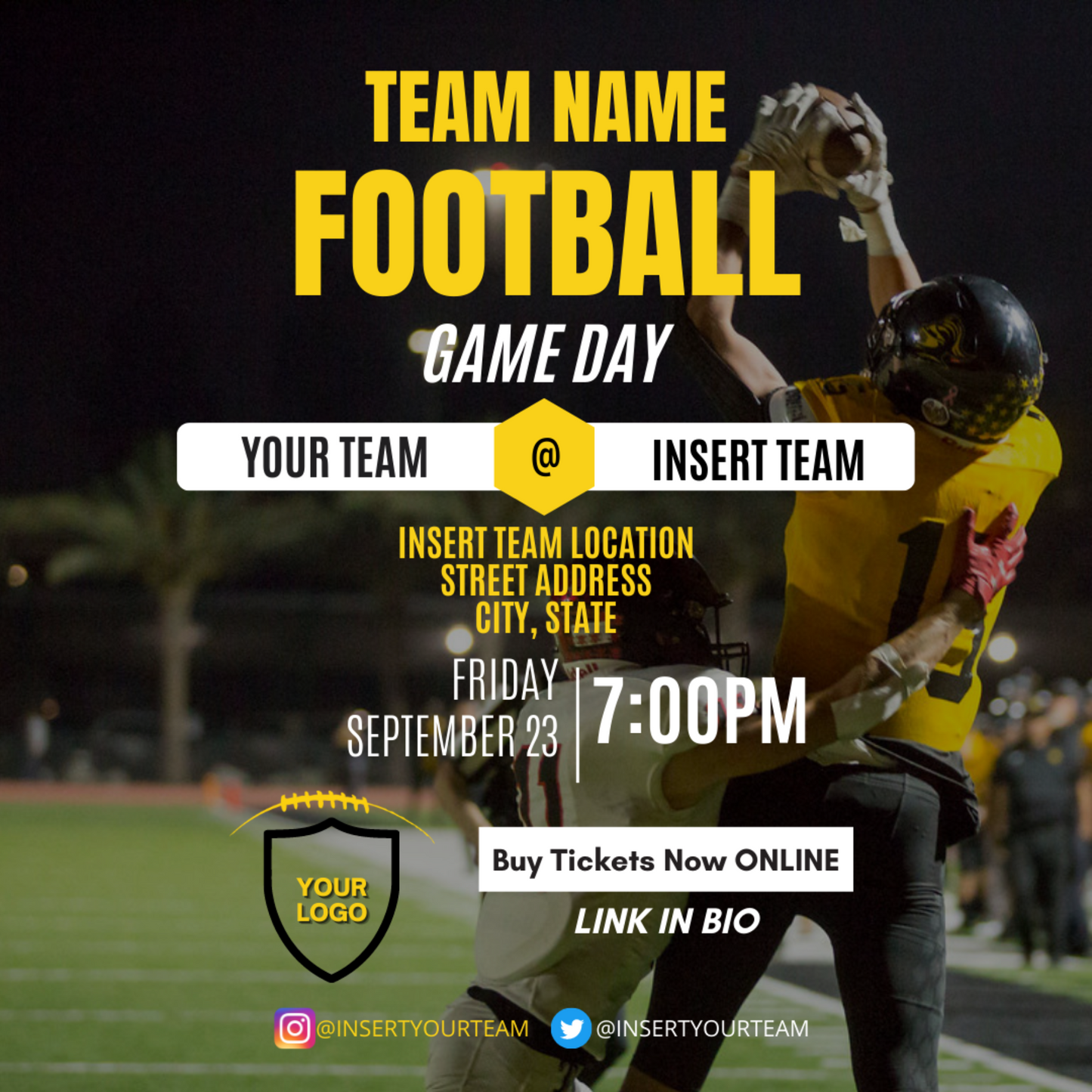 DIY Football Package - EDITABLE Canva Templates