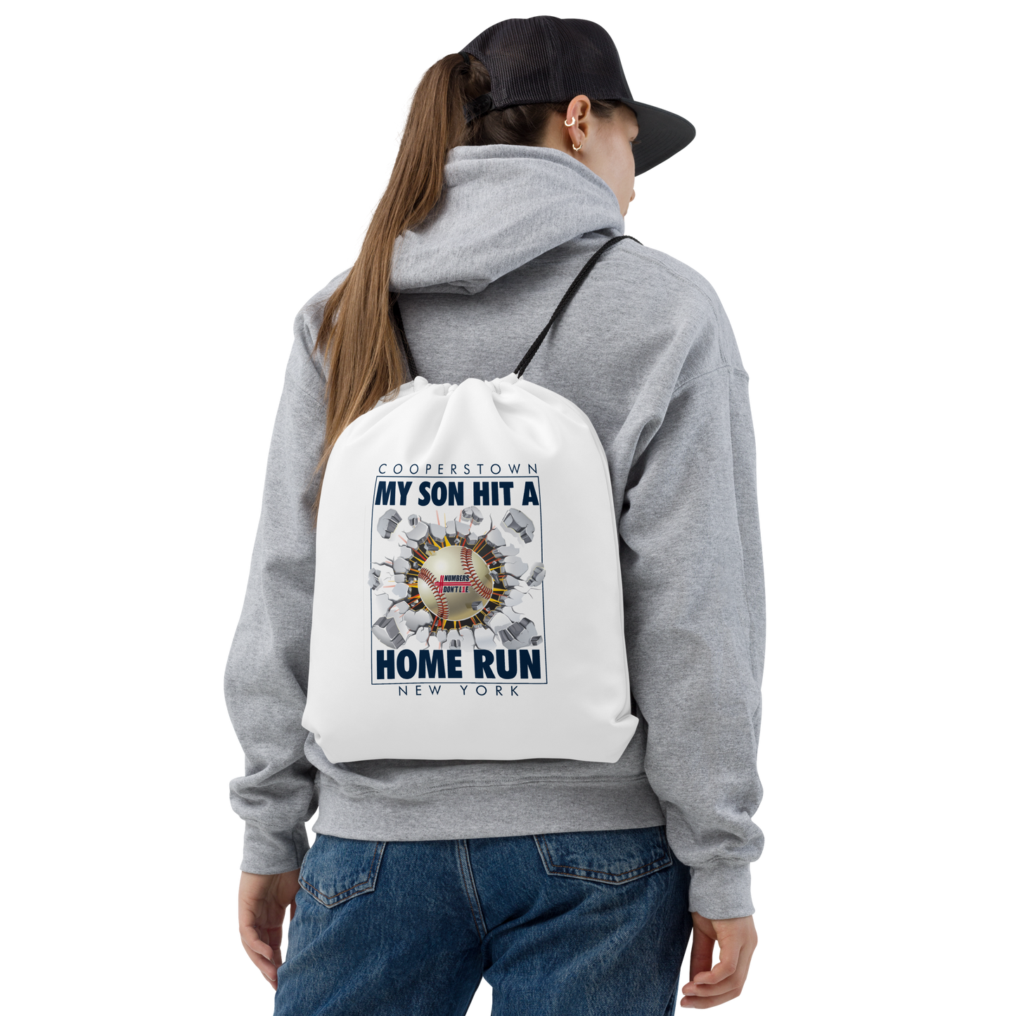 Cooperstown Home Run - Drawstring bag - FREE SHIPPING