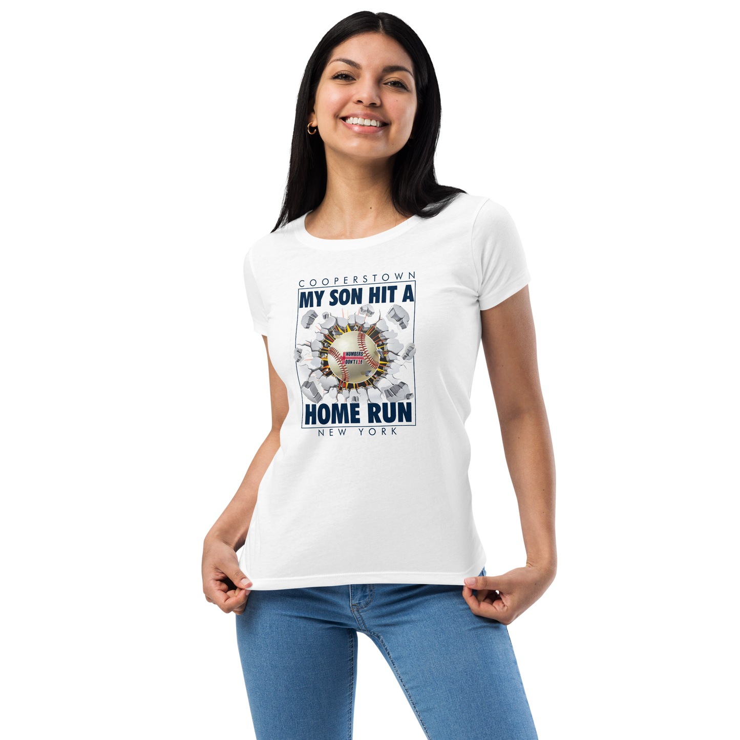 Cooperstown Home Run - Women’s fitted t-shirt - FREE SHIPPING