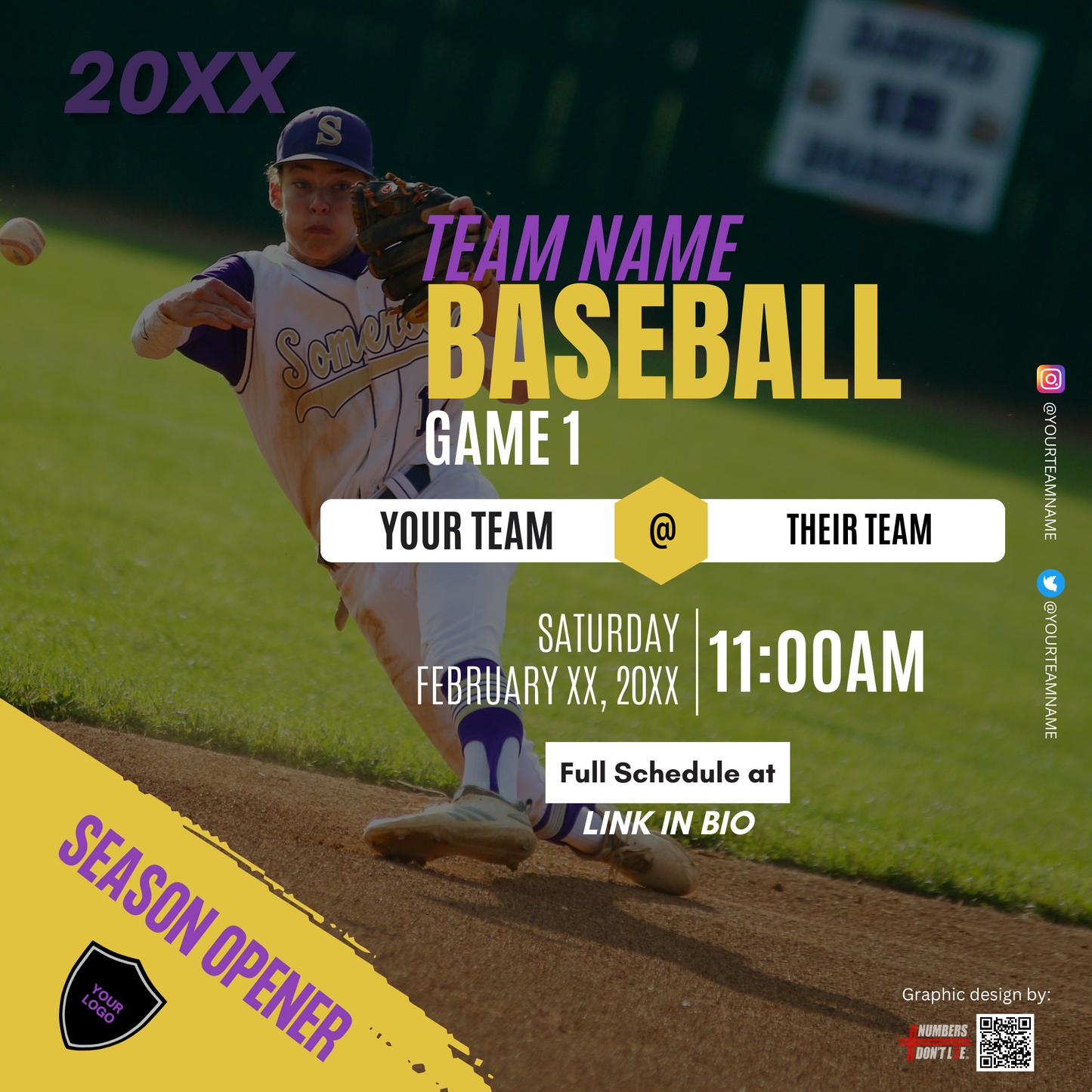 DIY Baseball Game Day Instagram Posts - DIY Templates for Coaches, Parents, and Teams