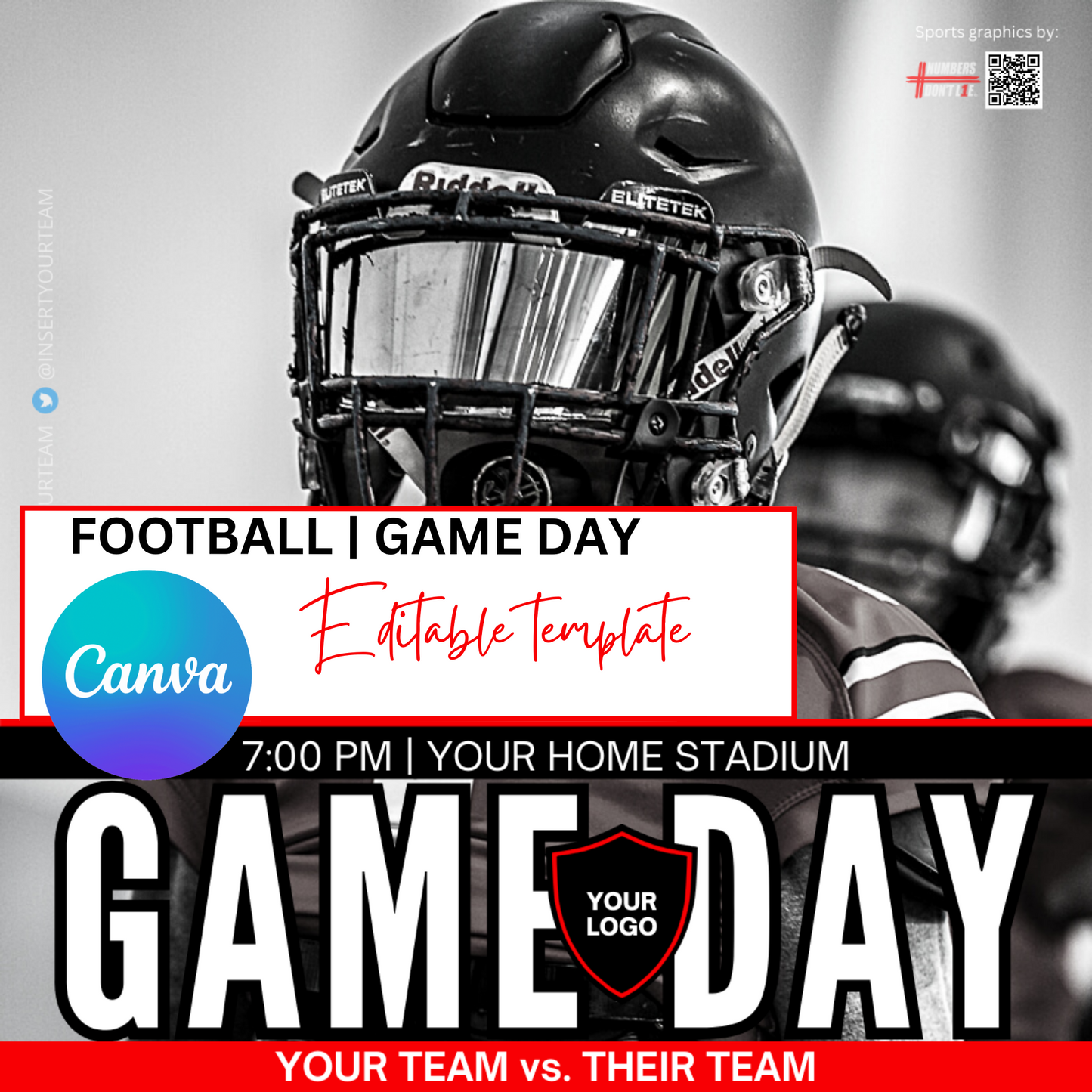 DIY Football Game Day Canva Template