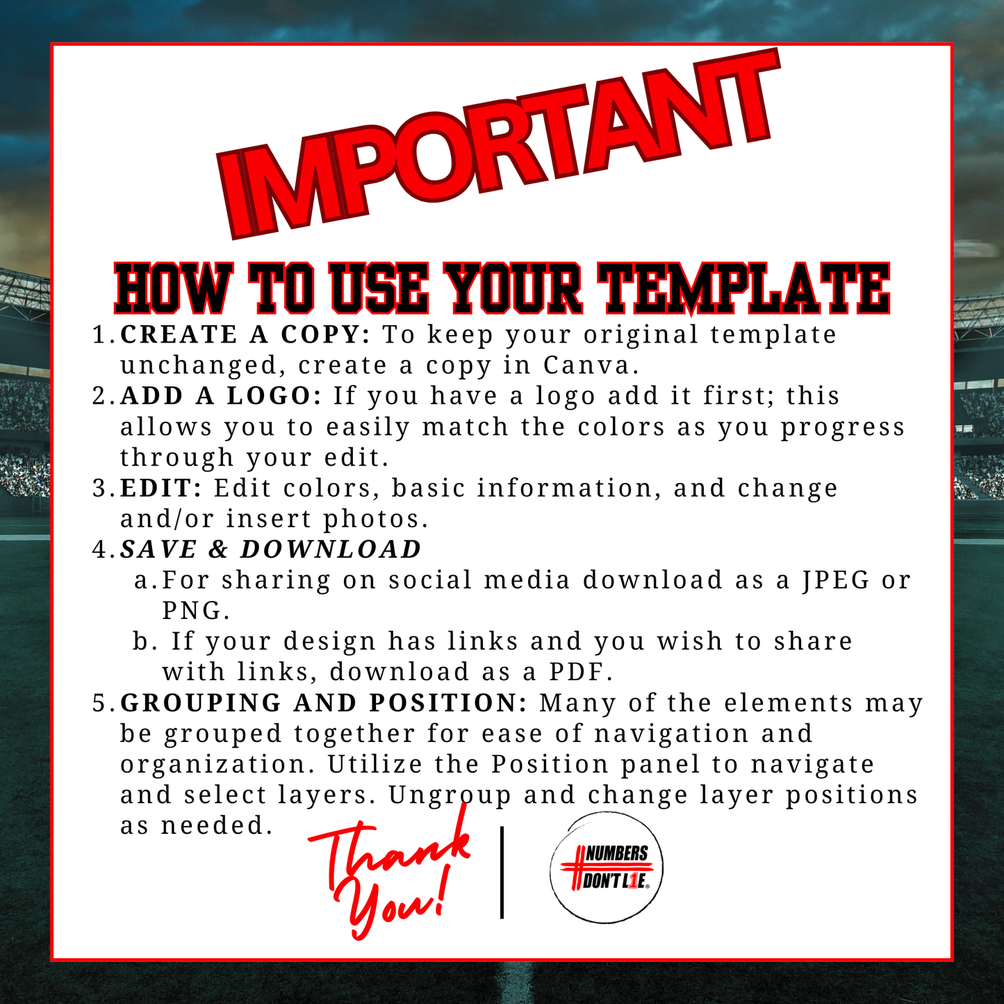 DIY Canva Editable Baseball Player Spotlight Graphic – Instant Download