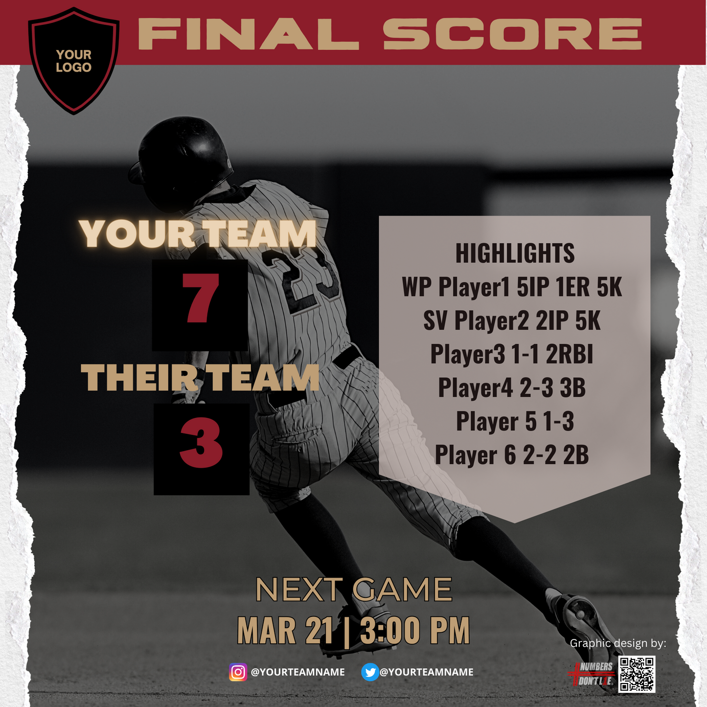 DIY Baseball Editable Canva Templates for Social Media Graphics