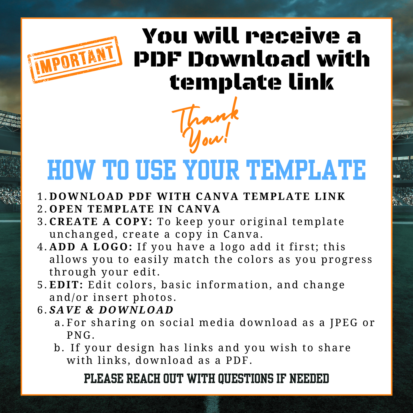 DIY Soccer Bundle - Editable Canva Templates