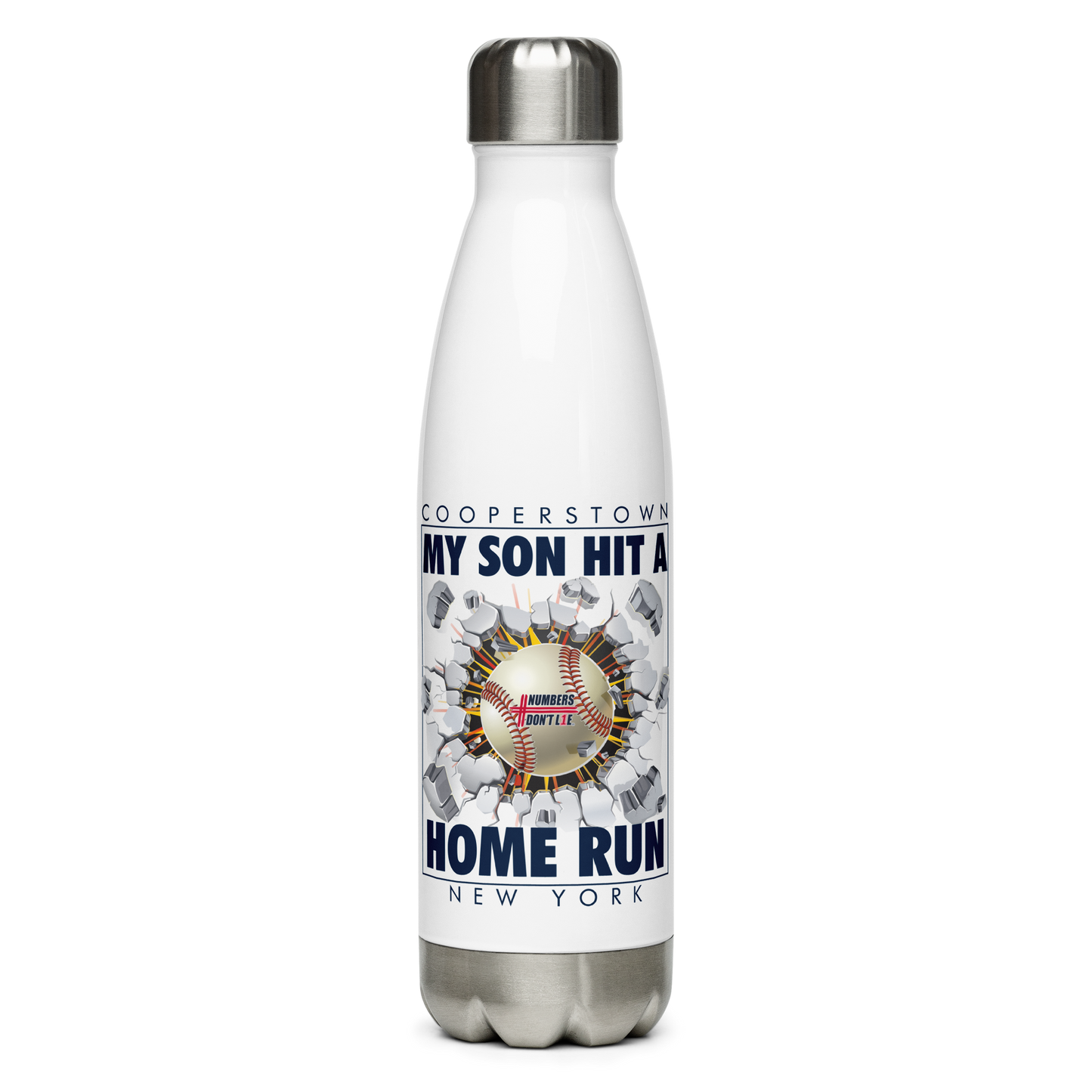 Cooperstown Home Run - Stainless Steel Water Bottle - FREE SHIPPING